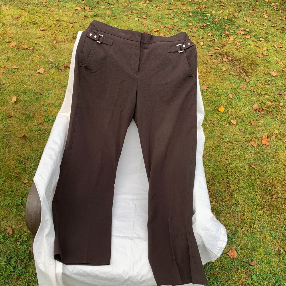 Larry Levine Pants Womens Size 8 Petite brown